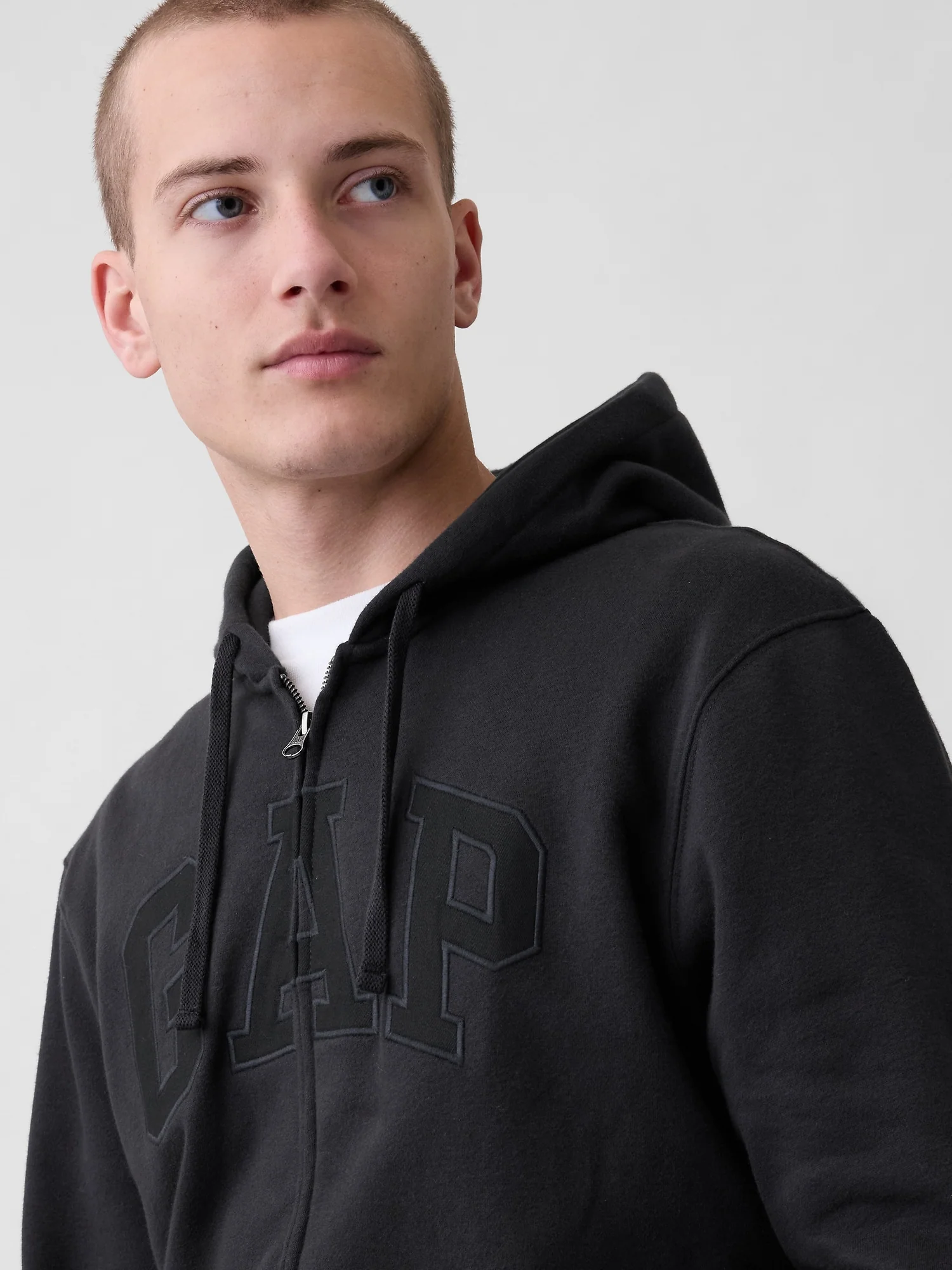 Adult VintageSoft Arch Logo Zip Hoodie - Image 4